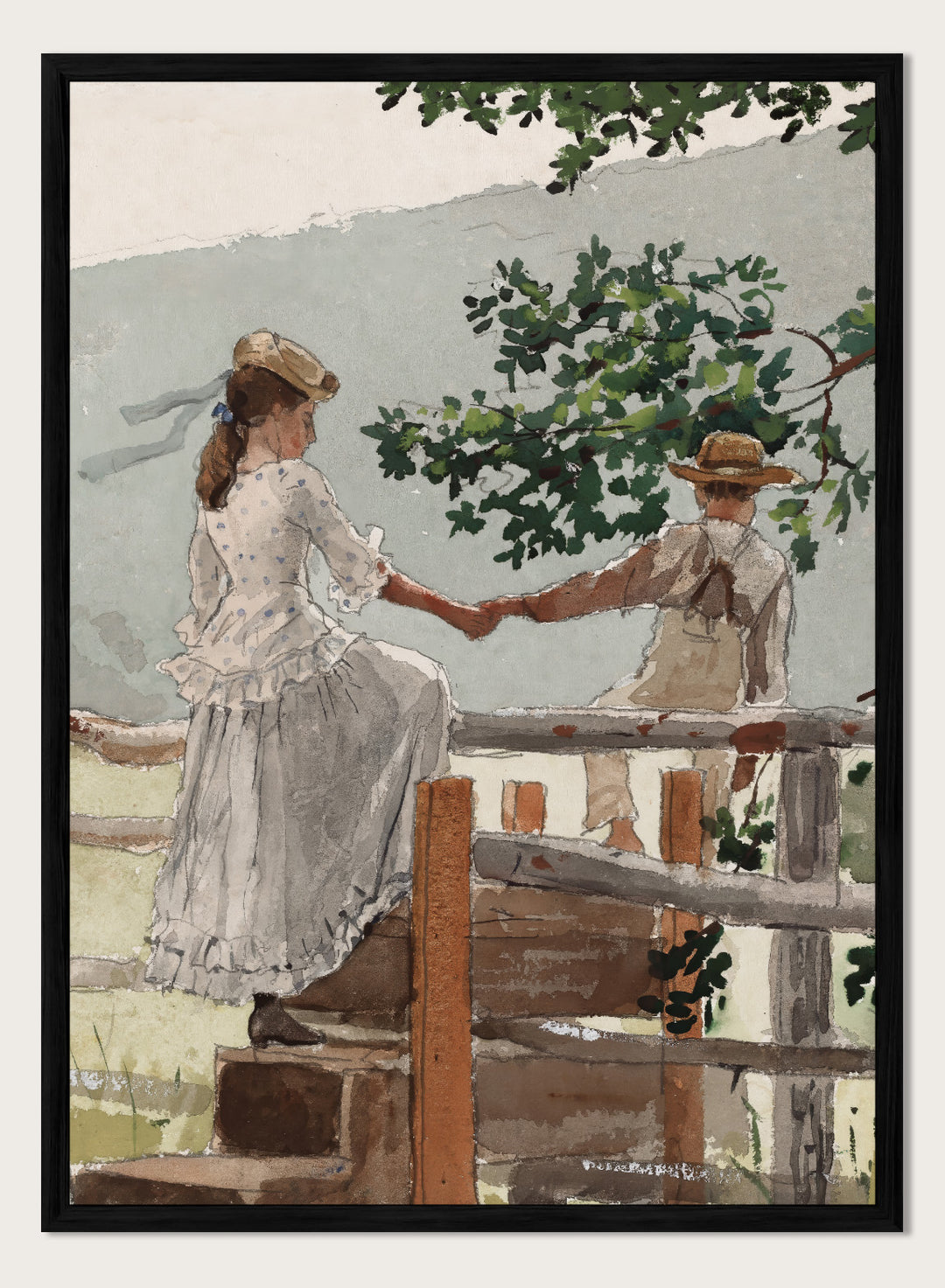 "On the Stile" Art Print