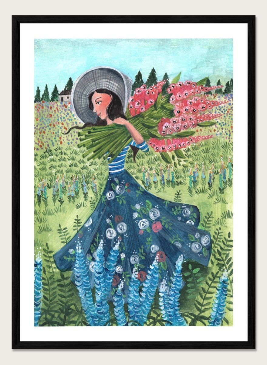 Caroline Bonne Müller - Woman With Summer Flowers Licensed Fine Caroline Bonne Müller - Woman With Summer Flowers Licensed Fine