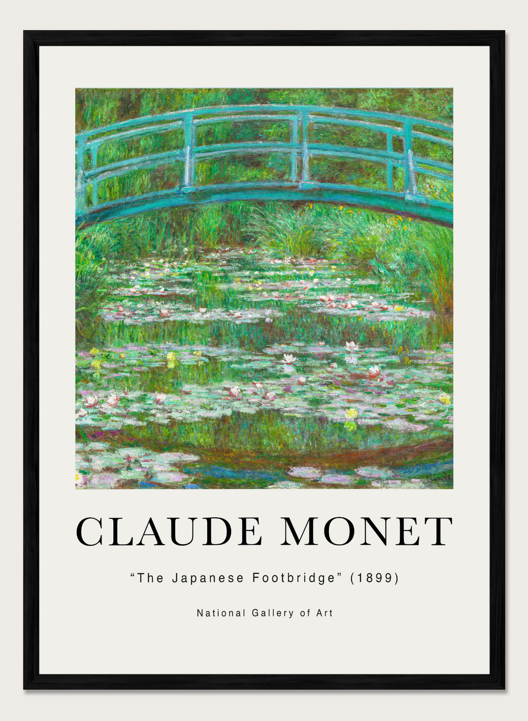 The Japanese Footbridge 1899 by Monet Print