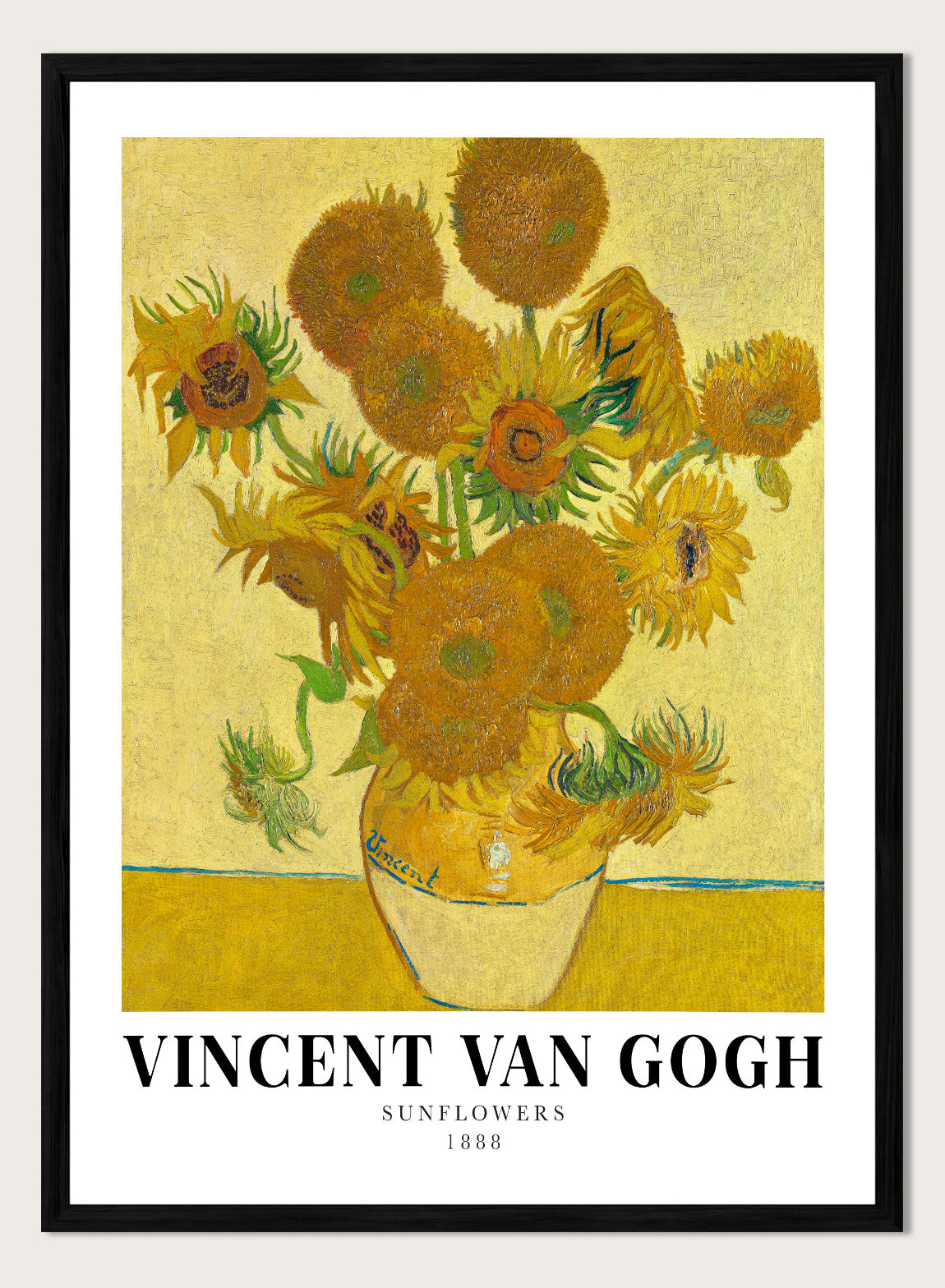 Vincent Van Gogh Sunflowers 1888 Vintage Exhibition Poster Art