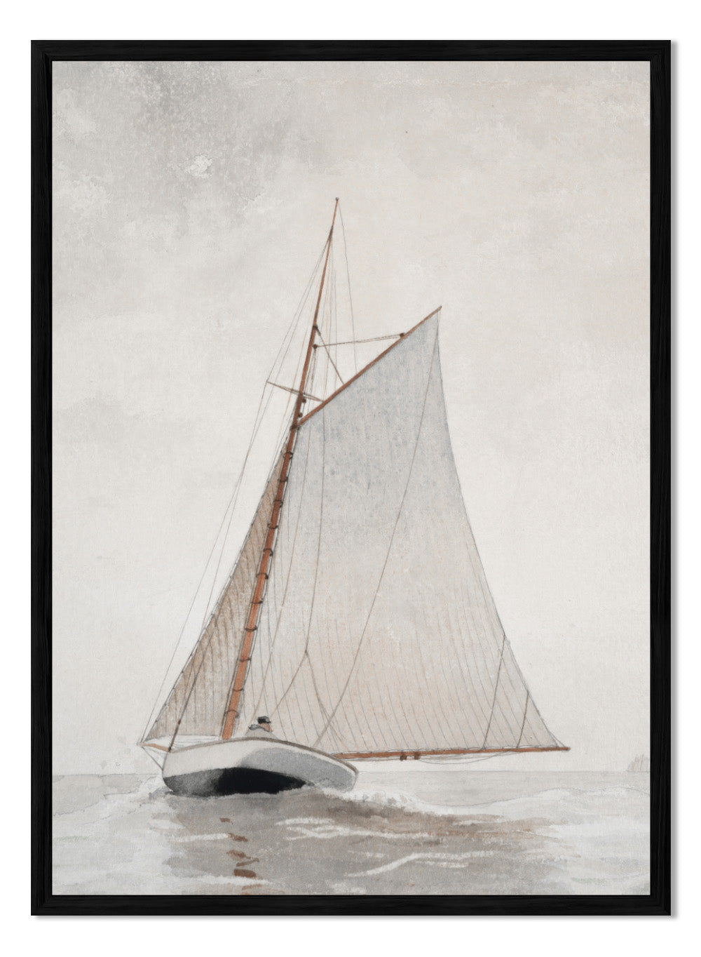 "Sailing off Gloucester" Art Print