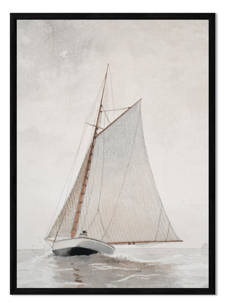 "Sailing off Gloucester" Art Print