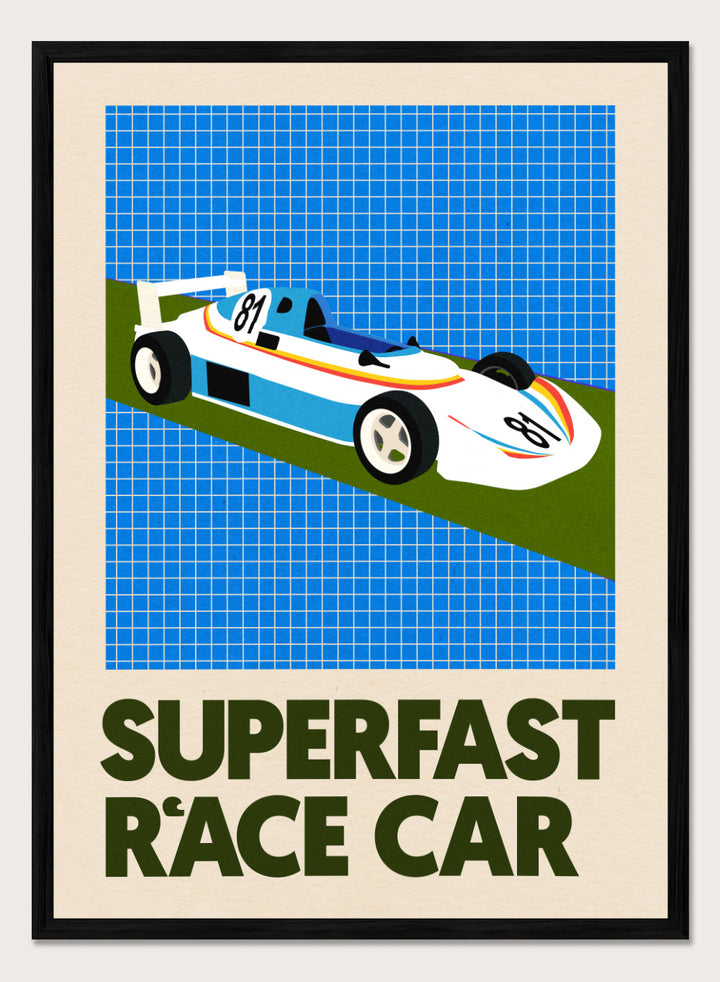 Rosi Feist - Superfast Race Car Art Print