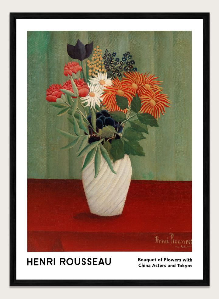 Henri Rousseau Bouquet of Flowers with China Asters and Tokyos Art Print