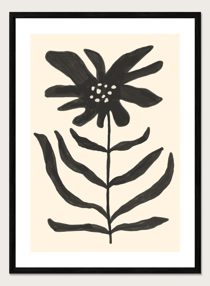 'Monochrome Flora' Aesthetic Art Print
