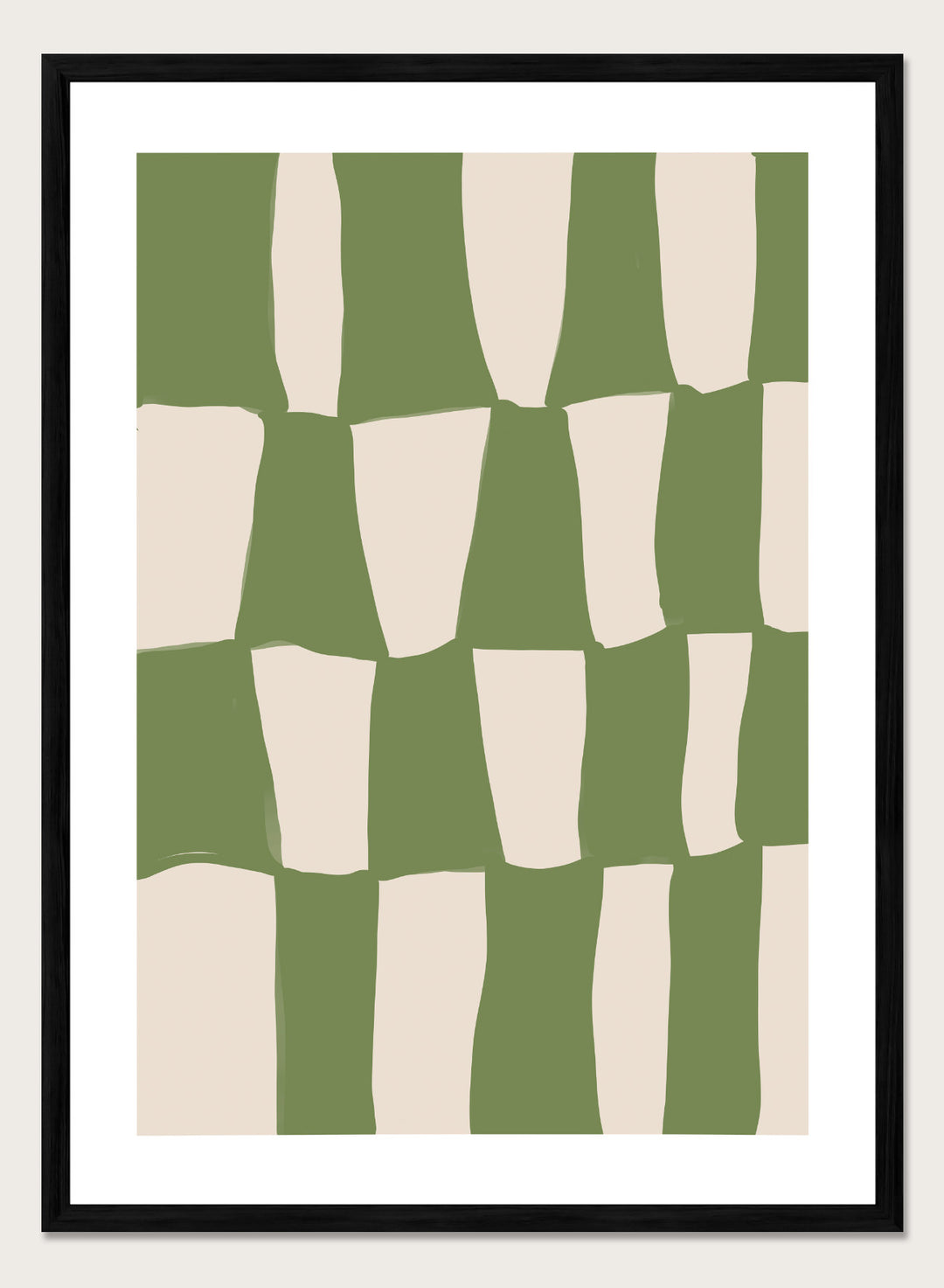 'Composition in Green' Aesthetic Art Print