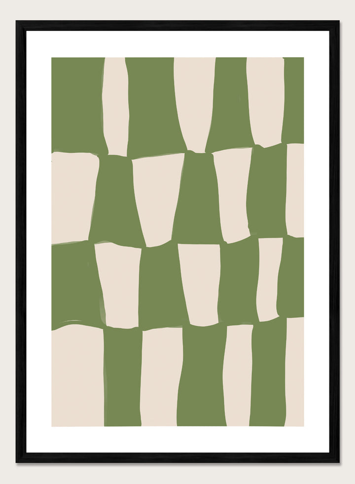 'Composition in Green' Aesthetic Art Print