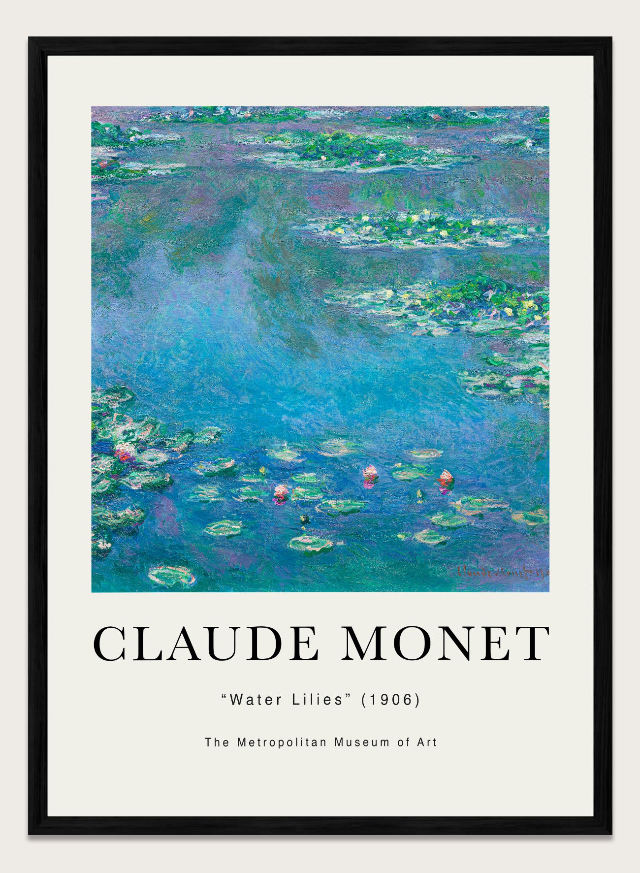 Claude Monet Water Lilies 1906 Vintage Poster Art Print – Sugar