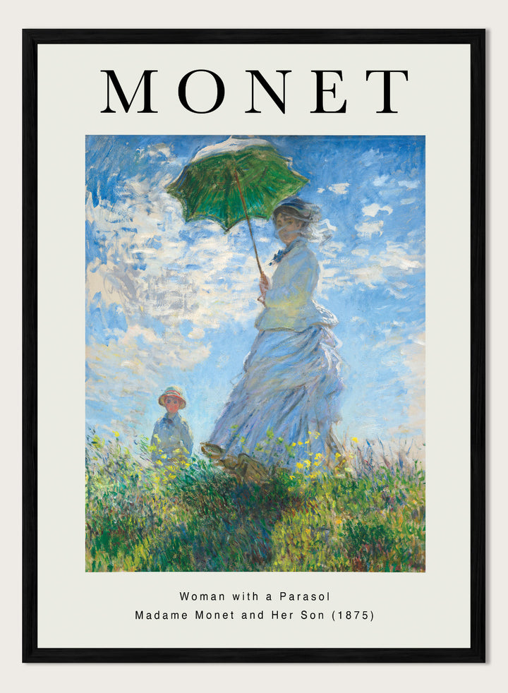 Woman with a Parasol by Monet Print