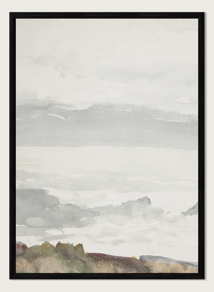 "Ocean Seen from a Cliff, Prout’s Neck, Maine" Art Print