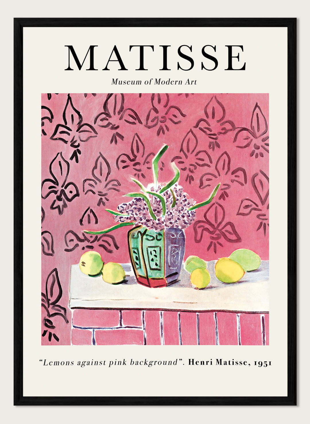 Lemons Against Pink Background 1951 by Henri Matisse Print