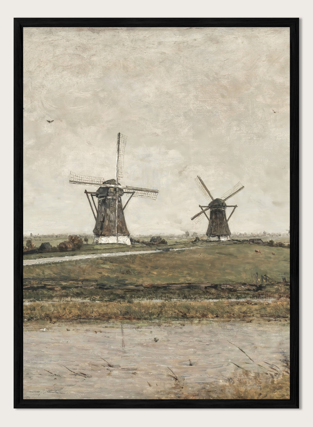 "Polder with Mills near Overschie" Art Print