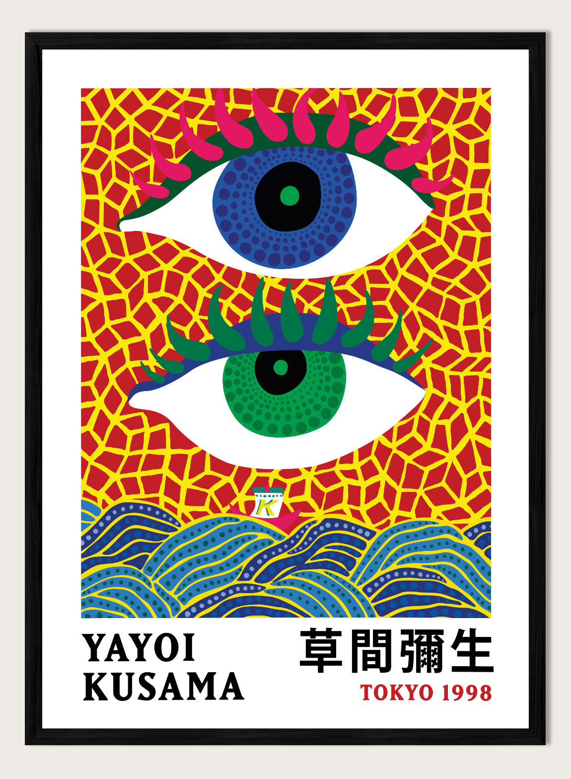 Yayoi Kusama 草間彌生 On the Ocean Exhibition Poster Japanese Art