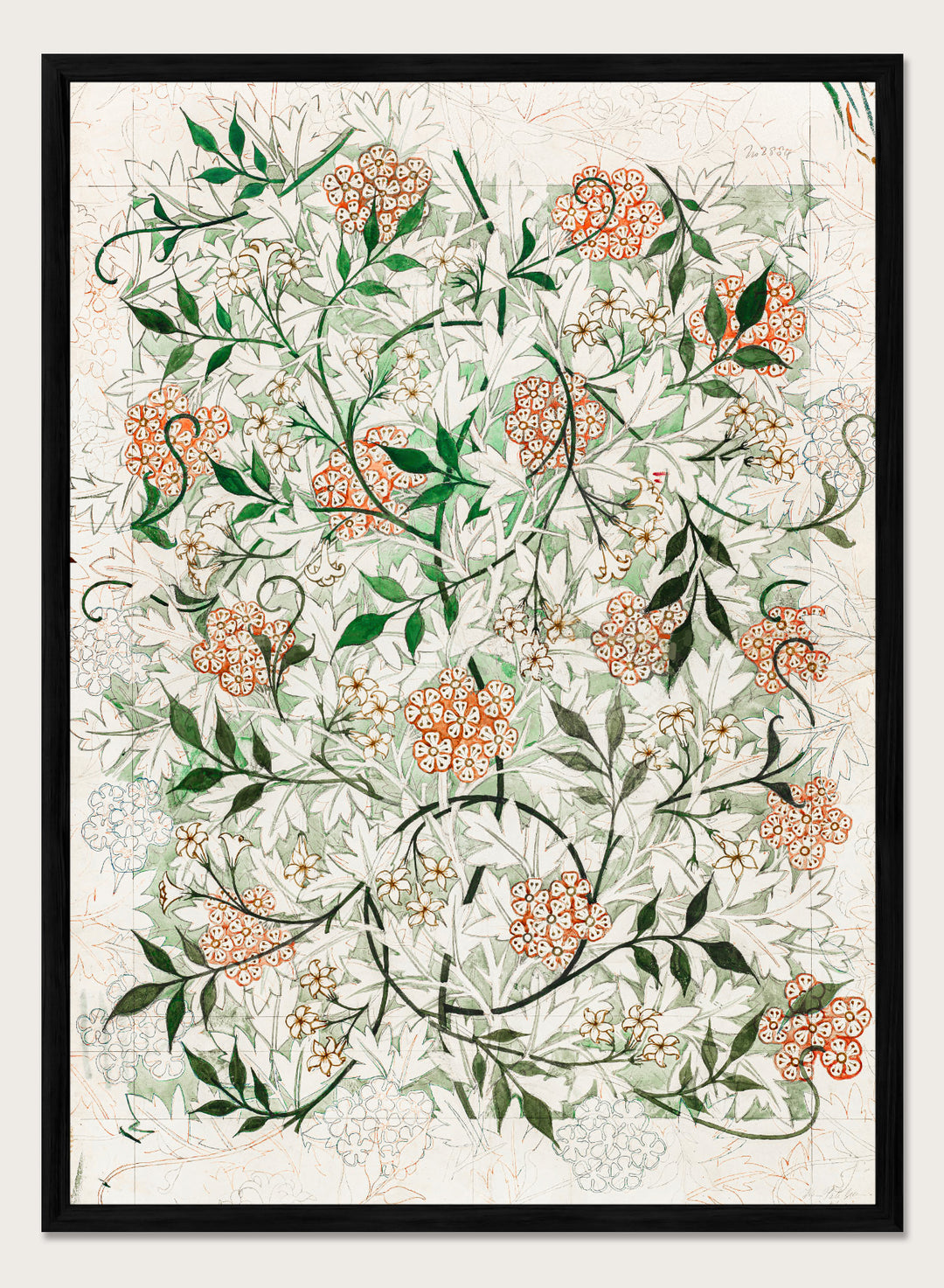 William Morris Jasmine Pattern Art Print