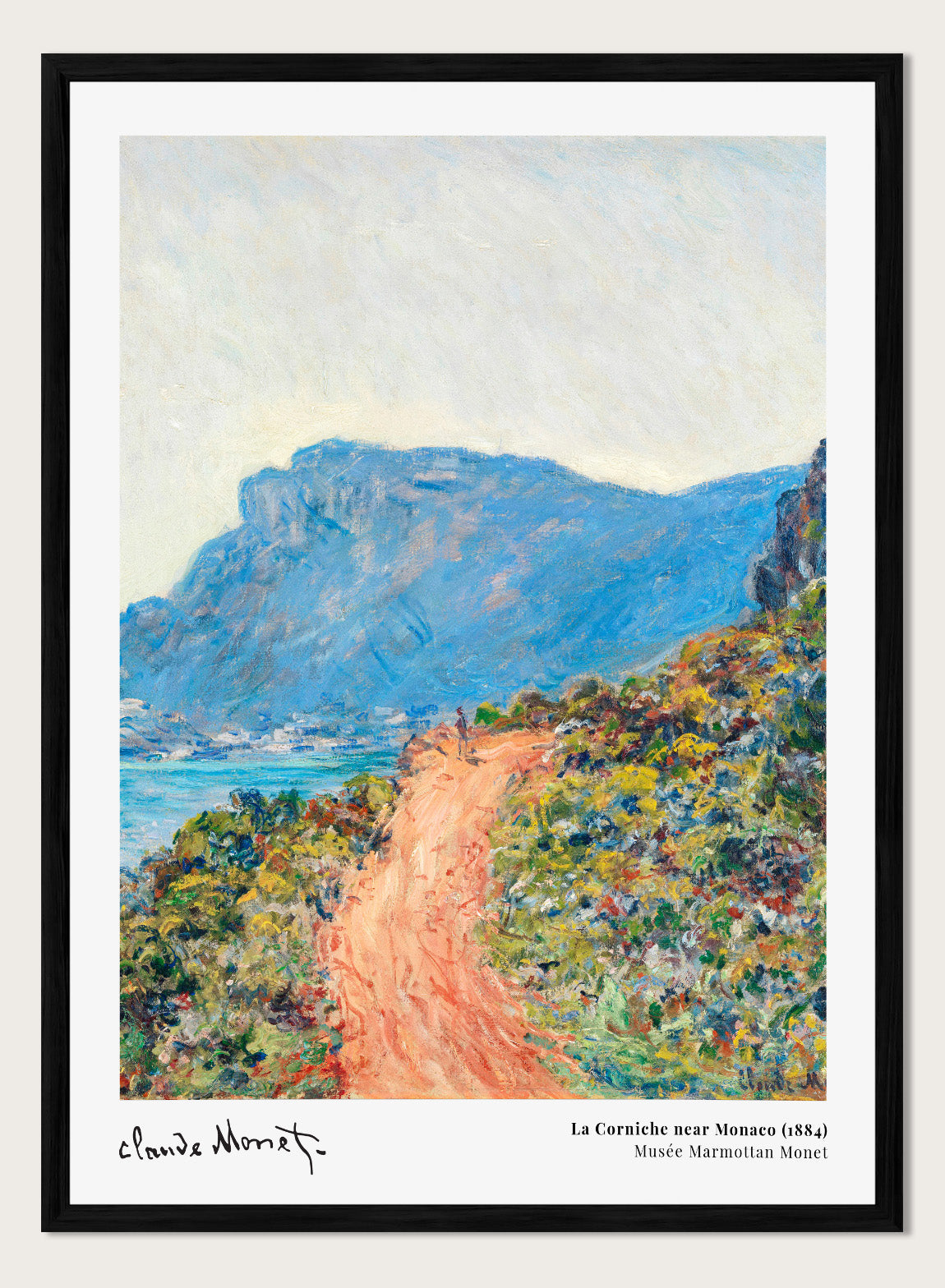 Claude Monet La Corniche near Monaco 1884 Vintage Poster Art Print