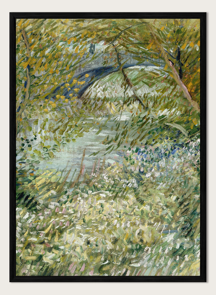 Van Gogh River Bank in Springtime Art Print