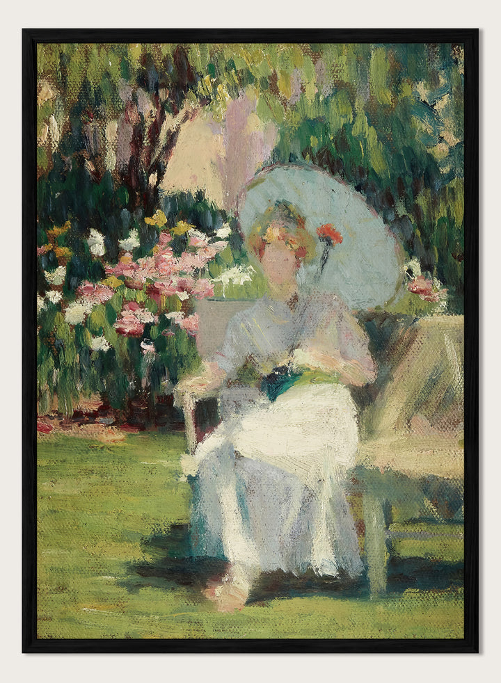"Portrait of Alice L. Riddle Kindler in the Phlox Garden" Art Print