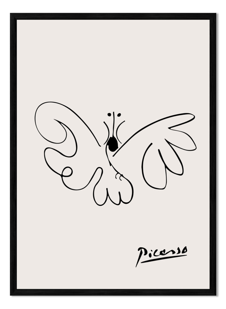 Pablo Picasso Butterfly Sketch Line Art Print