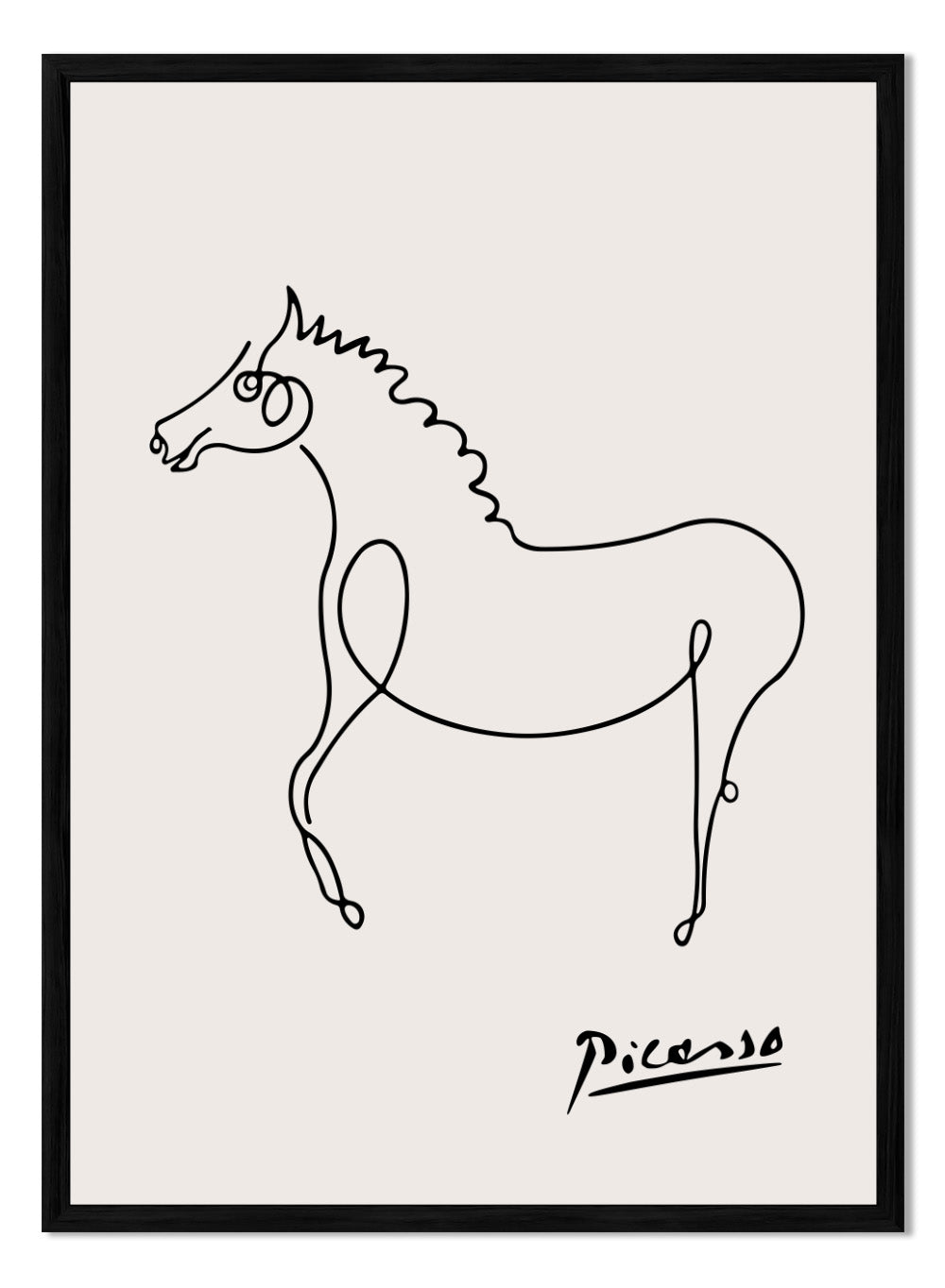 Pablo Picasso Horse Sketch Line Art Print