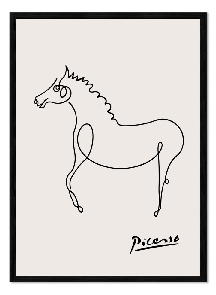 Pablo Picasso Horse Sketch Line Art Print