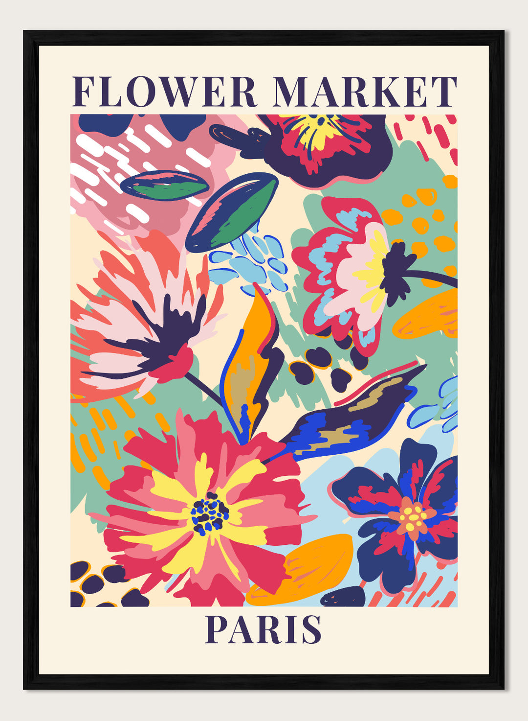 Flower Market Paris Art Print