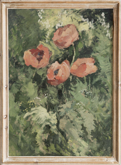 Vintage Wildflower Poppy Wall Art Print | Antique Botanical Floral Poster, Rustic Garden Painting, Farmhouse Nature Decor, Red Flowers, Gustav Macoun - Wild Poppies