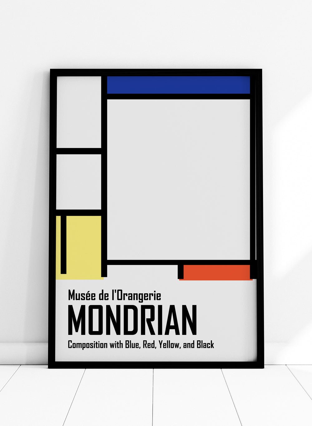 Piet Mondrian Composition with Blue, Red, Yellow, and Black Remastered Art Print_Sugar & Canvas
