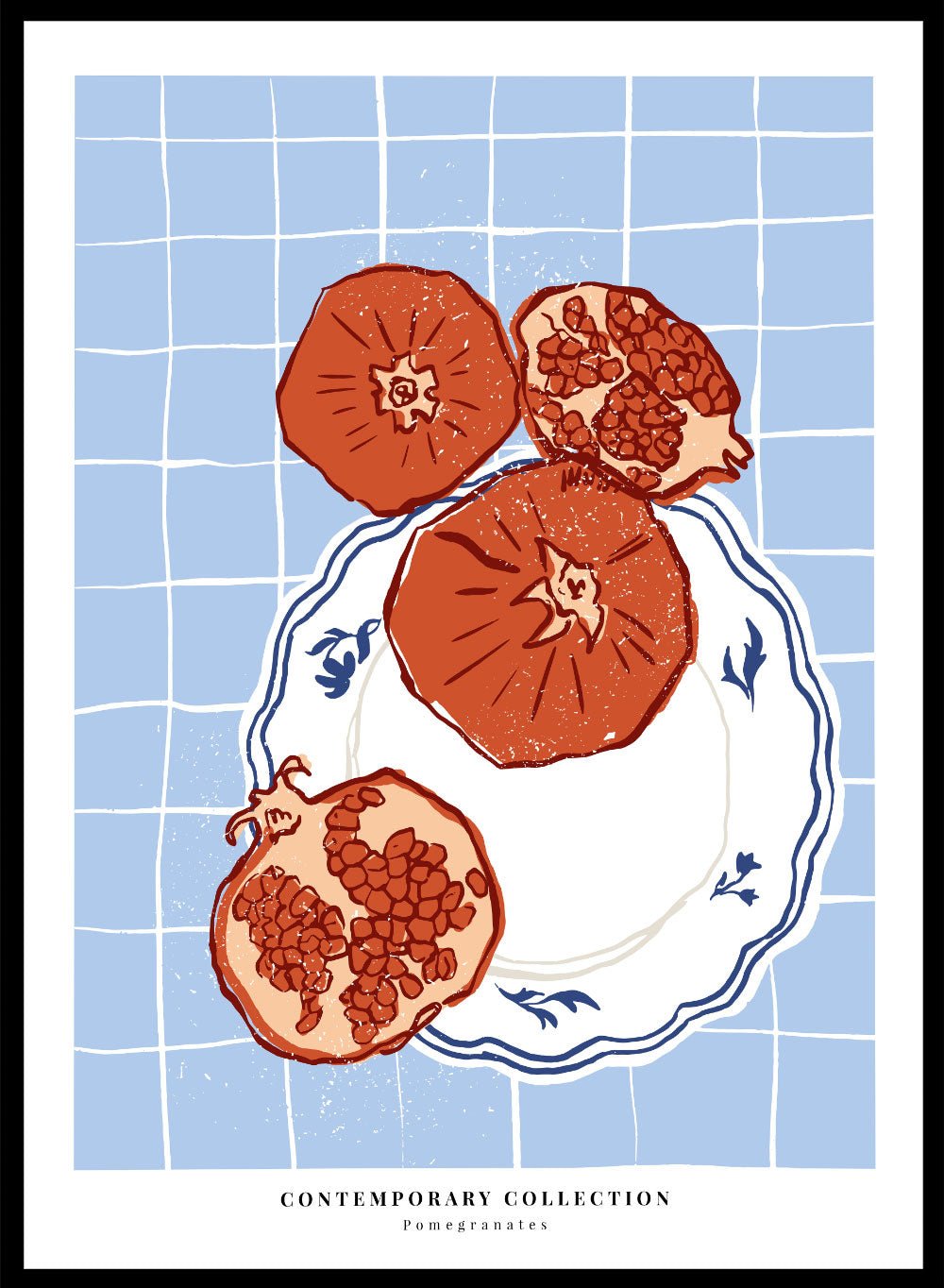 Pomegranates Kitchen Illustration Art Print_Sugar & Canvas
