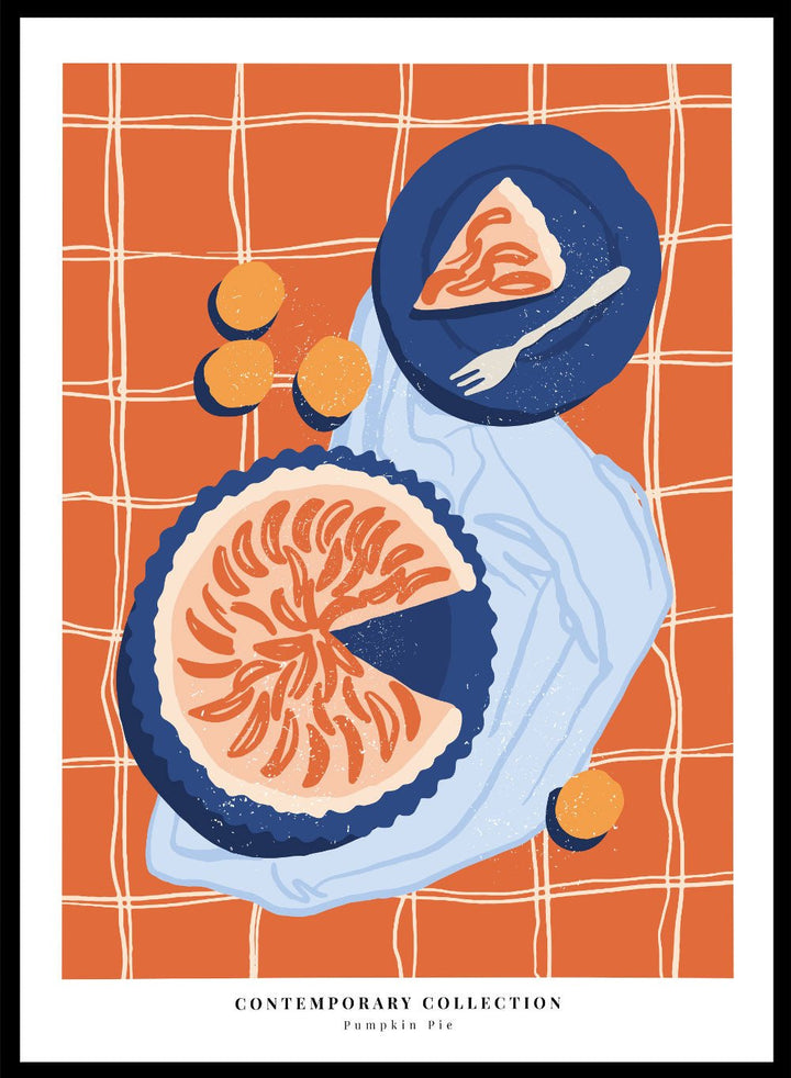 Pumpkin Pie Kitchen Illustration Art Print_Sugar & Canvas