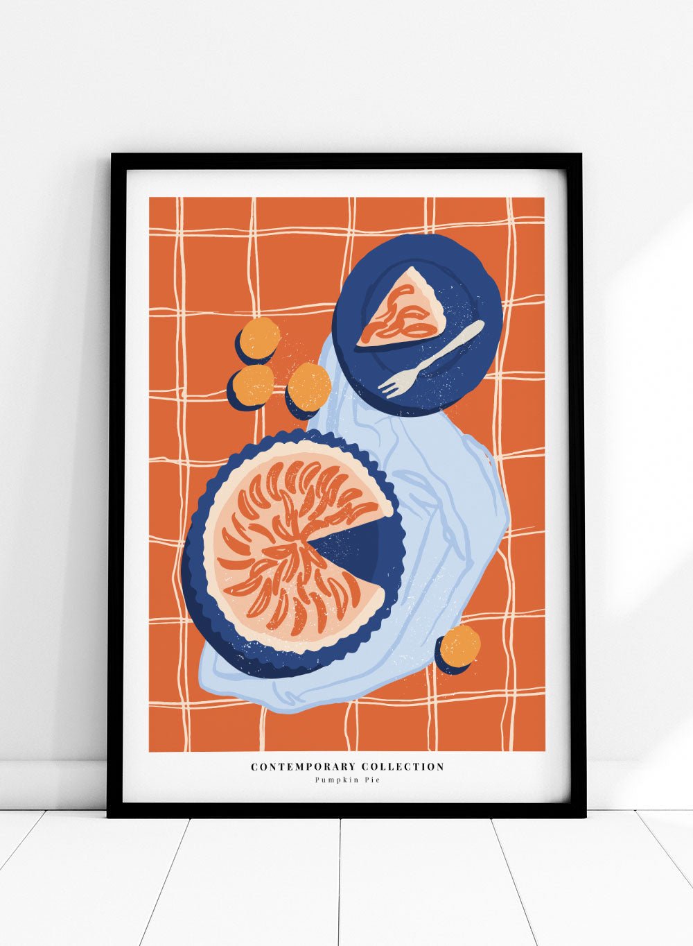 Pumpkin Pie Kitchen Illustration Art Print_Sugar & Canvas
