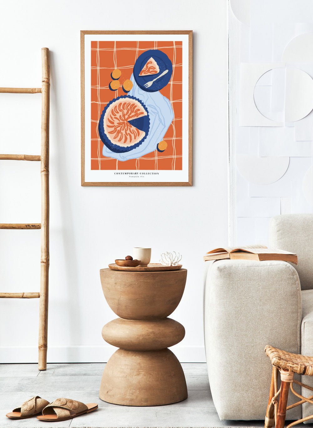 Pumpkin Pie Kitchen Illustration Art Print_Sugar & Canvas