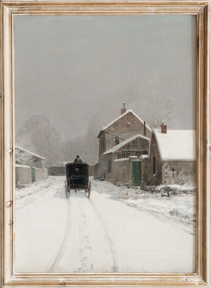 "L'Avenue de Neuilly on a Winter" Art Print_Sugar & Canvas