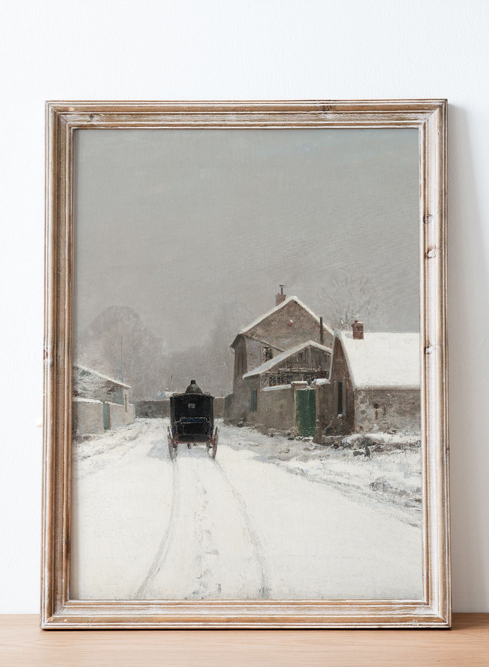 "L'Avenue de Neuilly on a Winter" Art Print_Sugar & Canvas