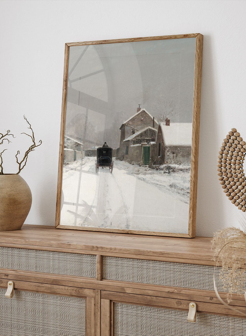 "L'Avenue de Neuilly on a Winter" Art Print_Sugar & Canvas