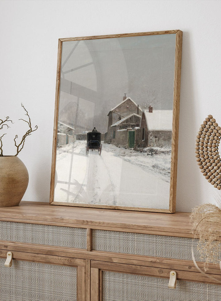 "L'Avenue de Neuilly on a Winter" Art Print_Sugar & Canvas