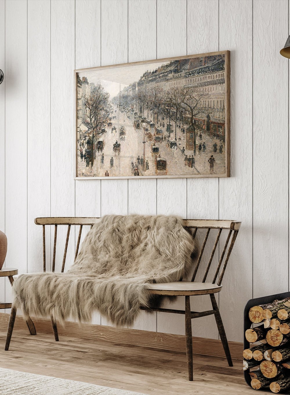 "The Boulevard Montmartre on a Winter Morning" Art Print_Sugar & Canvas