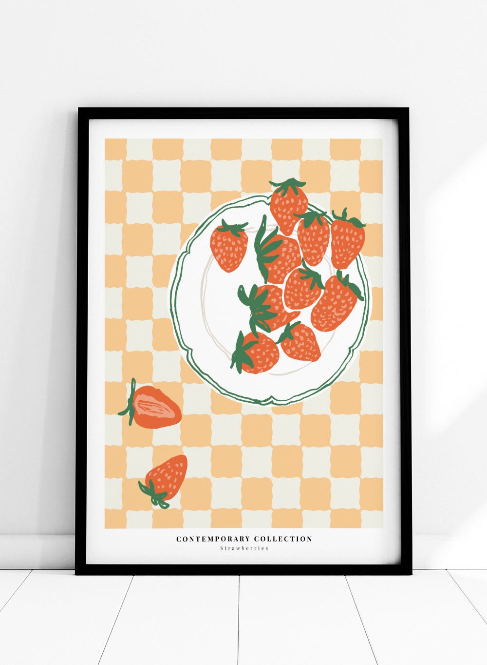 Strawberries Kitchen Illustration Art Print_Sugar & Canvas
