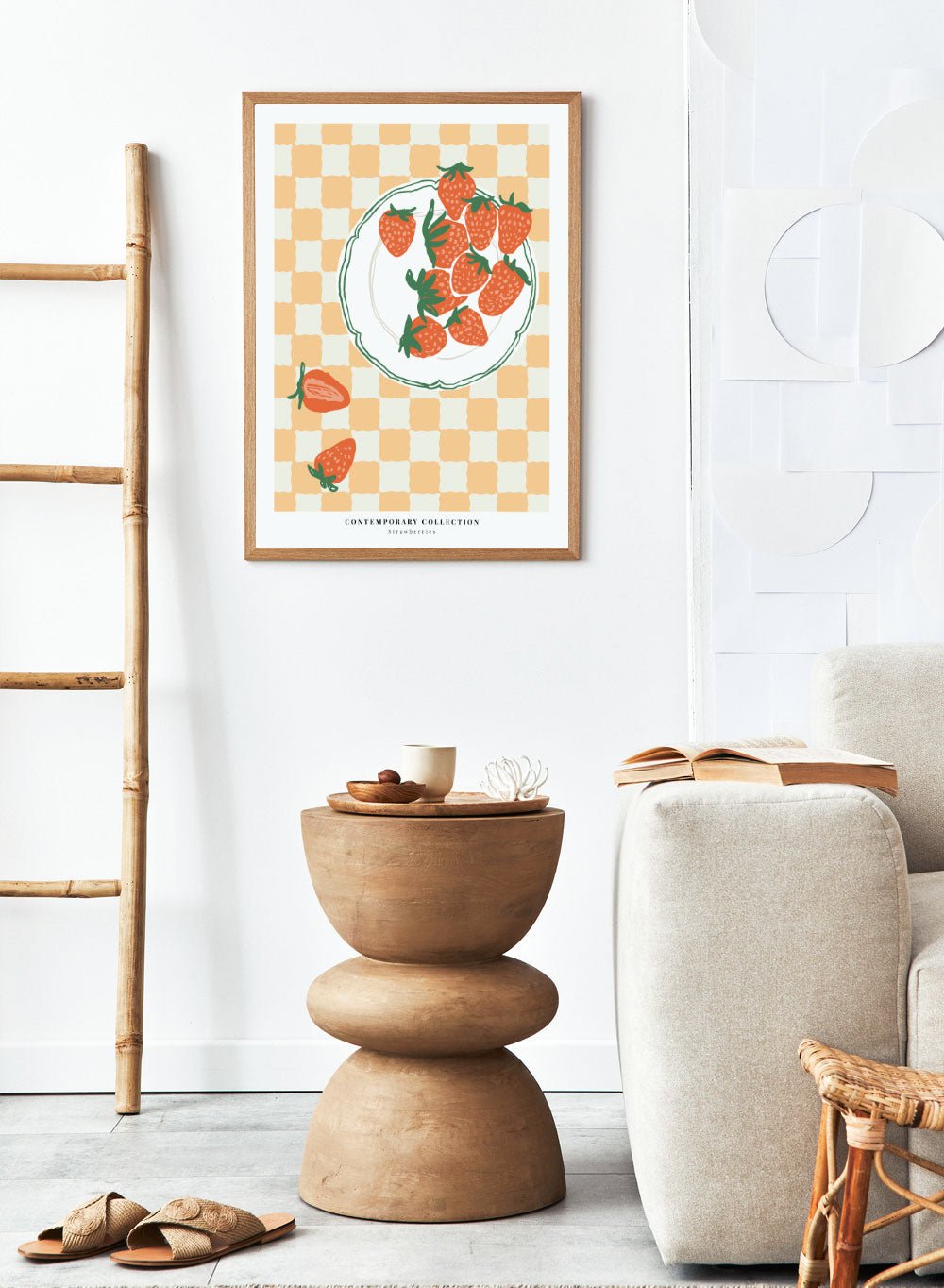 Strawberries Kitchen Illustration Art Print_Sugar & Canvas