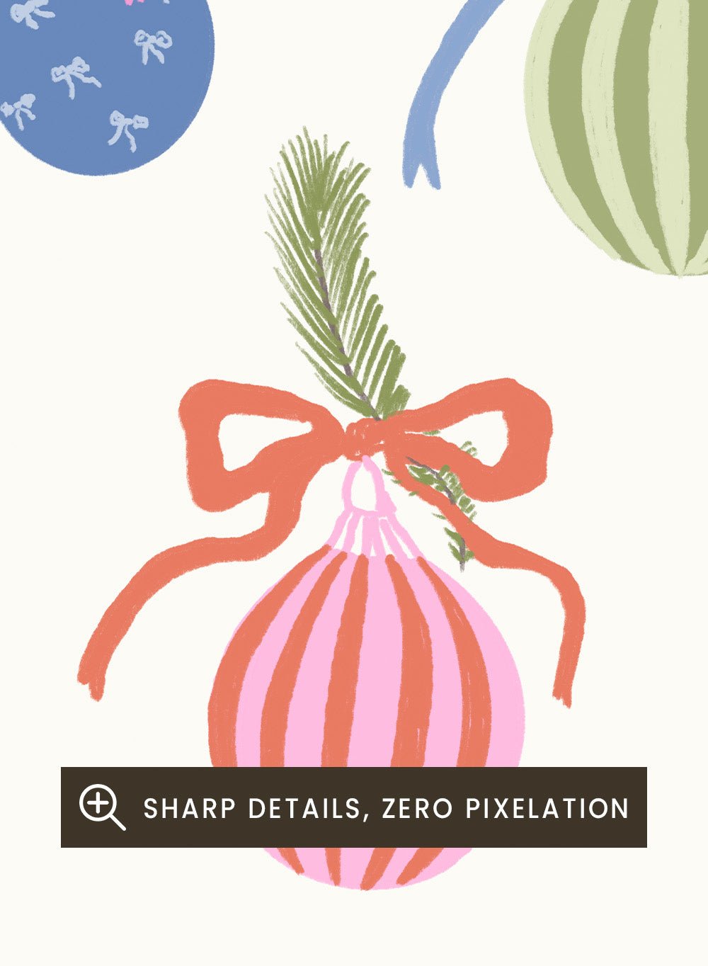 Three Little Ornaments Art Print_Sugar & Canvas