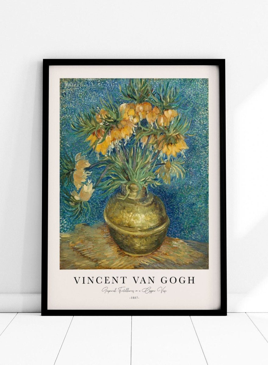 Vincent Van Gogh Imperial Fritillaries in a Copper Vase Vintage