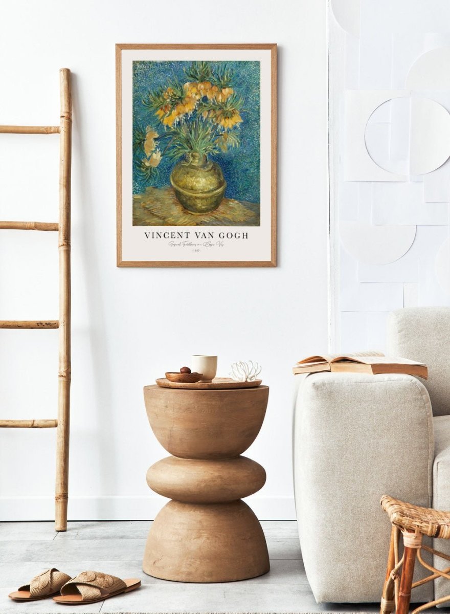 Vincent Van Gogh Imperial Fritillaries in a Copper Vase Vintage
