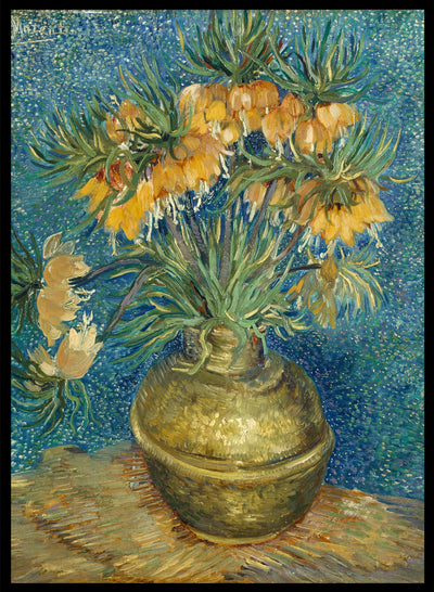 Vincent Van Gogh Imperial Fritillaries in a Copper Vase Vintage Flowers Painting Poster Wall Art Print