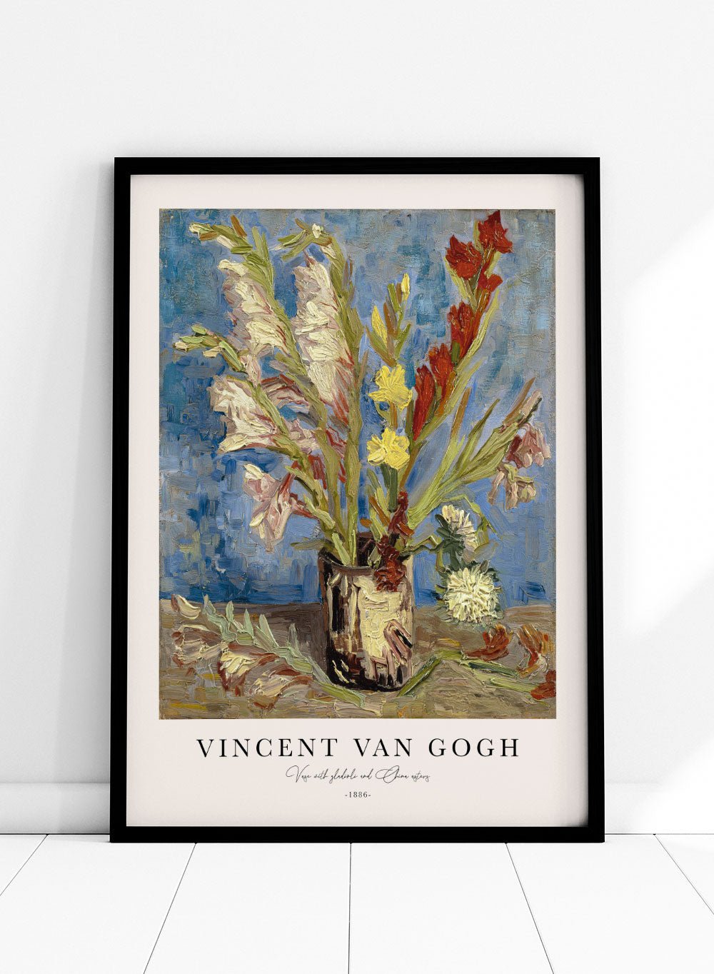 Van Gogh Vase with Gladioli and China Asters Art Print_Sugar & Canvas