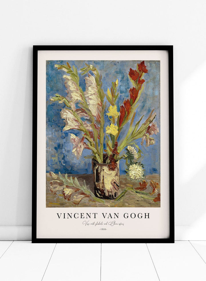 Van Gogh Vase with Gladioli and China Asters Art Print_Sugar & Canvas