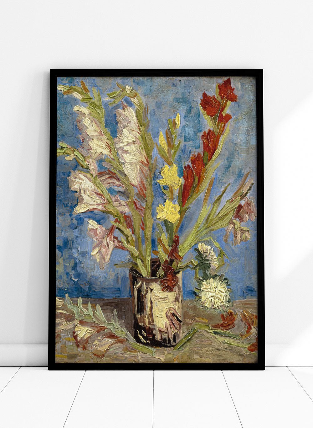 Van Gogh Vase with Gladioli and China Asters Art Print_Sugar & Canvas