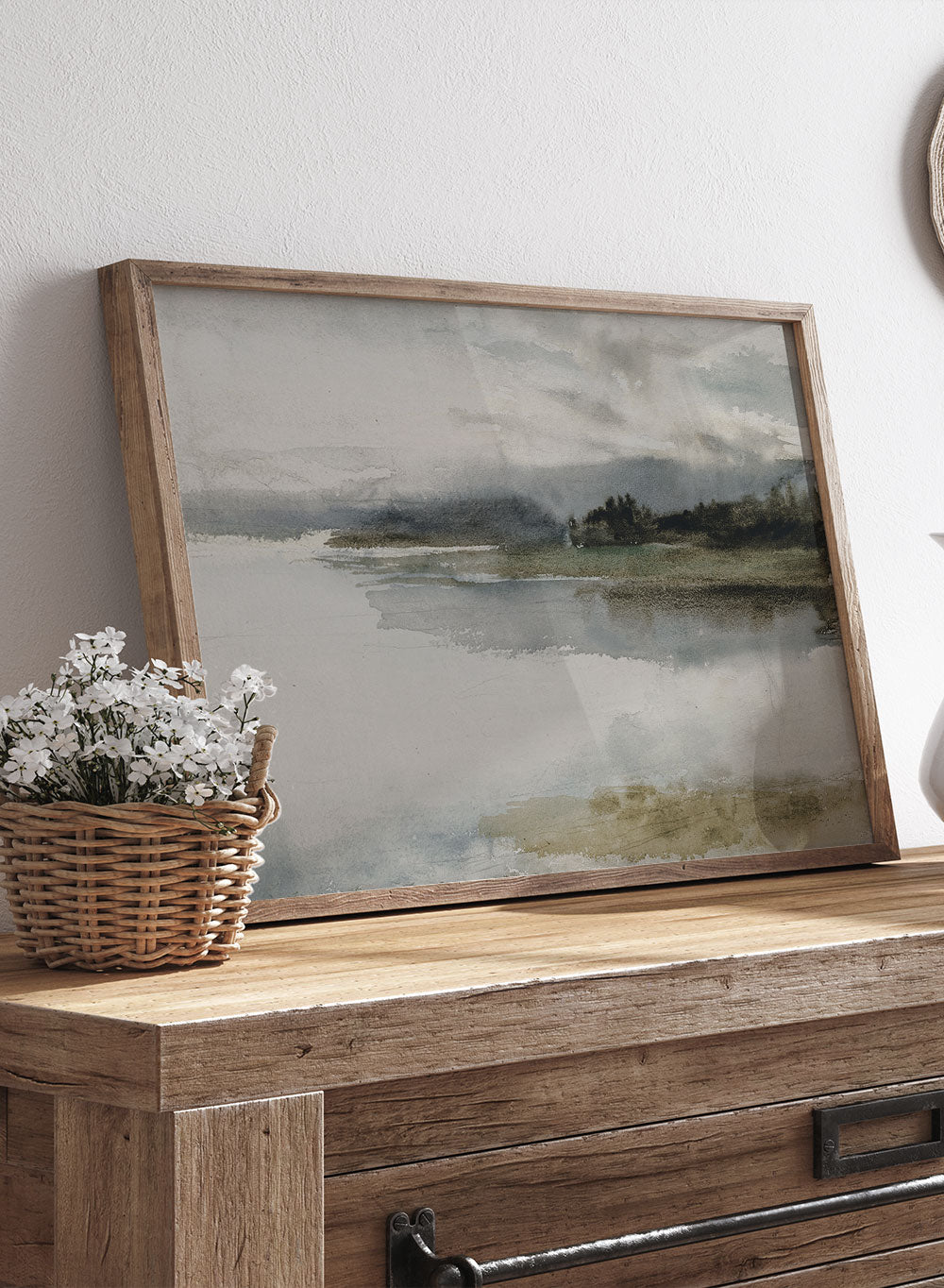 "Seashore in the Evening; Landscape" Art Print_Sugar & Canvas