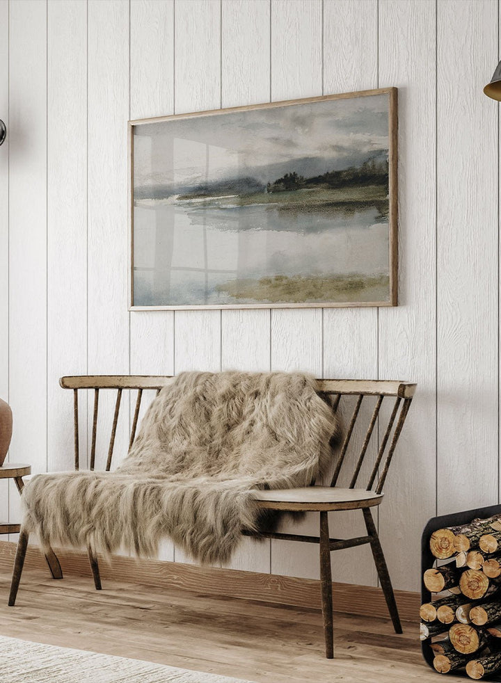 "Seashore in the Evening; Landscape" Art Print_Sugar & Canvas