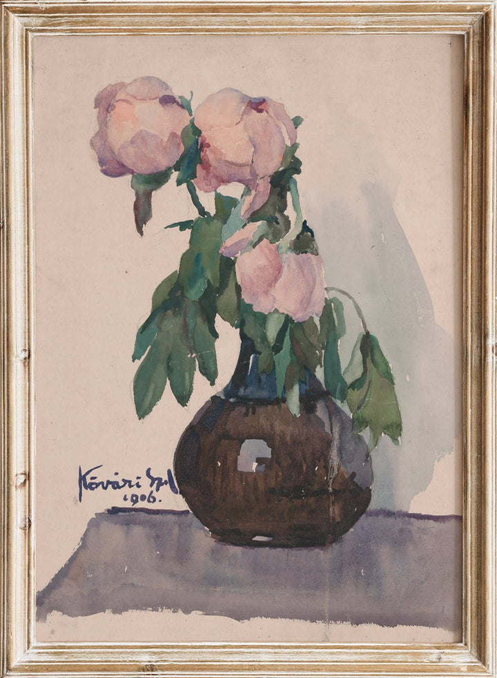 "Vase with Peonies" Art Print_Sugar & Canvas