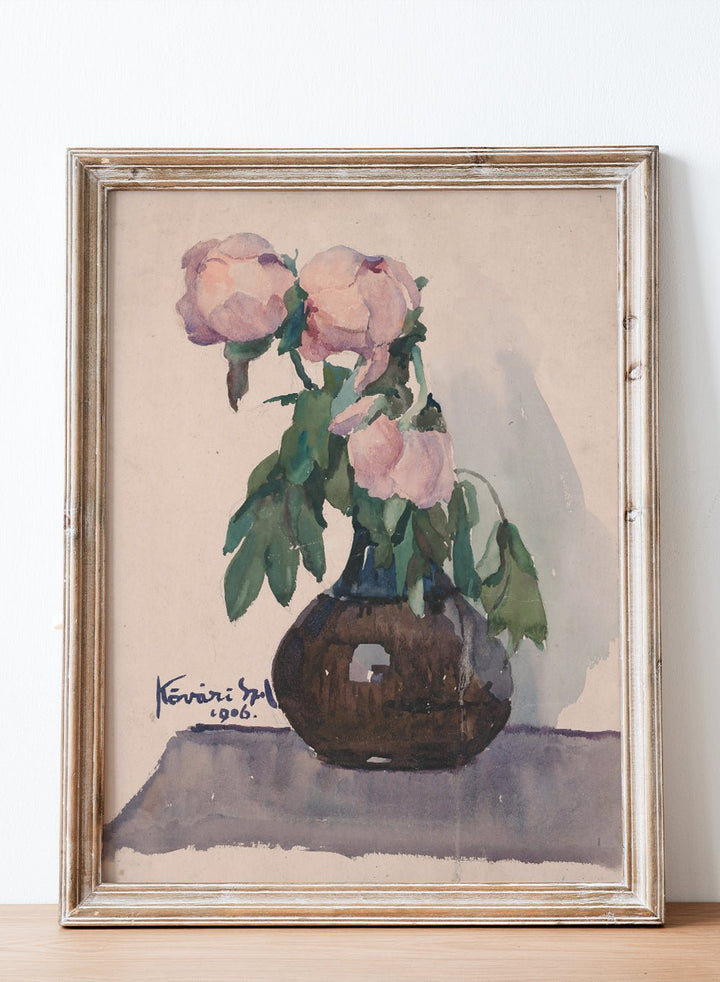 "Vase with Peonies" Art Print_Sugar & Canvas