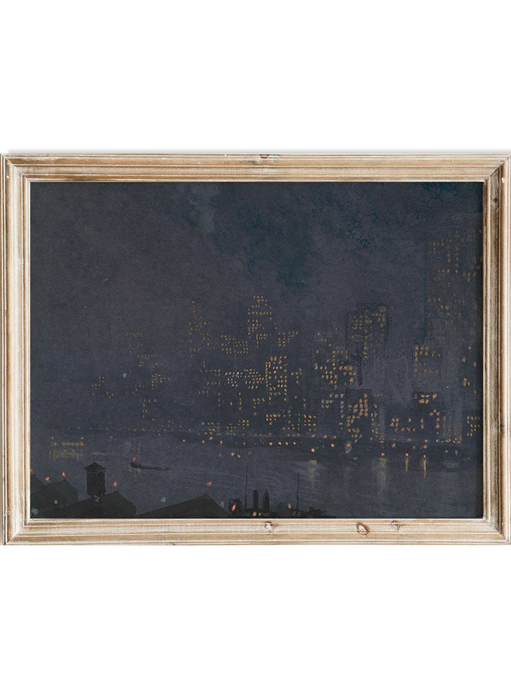 "Skyscrapers at Night" Art Print_Sugar & Canvas